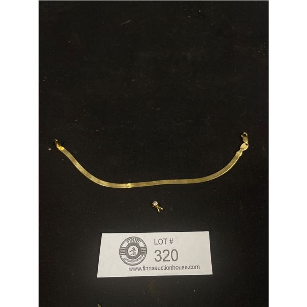 14K Gold Ladies Bracelet with Pendant