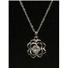 Image 2 : Silver Necklace with Flower Pendant