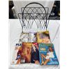 Image 1 : MCM Metal Magazine Rack with Assorted Magazines