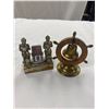 Image 3 : Nice Collectible Lot of Ships Bell, Copper Hat Tray, Etc.