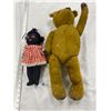 Image 1 : Vintage Teddy with Black Americana Doll