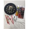 Image 1 : Guinness Wall Clock with Collectible Watch Lot, 2 Star Wars Watches Brand New In Original Packaging