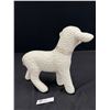 Image 2 : Large Very Cute Vintage Ceramic Lamb with Daisy Ribbon Approx. 12.5" Tall