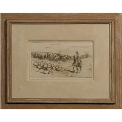 Edward Borein, etching