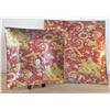 Image 1 : Two Glass Red & Gold Tone Plates