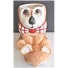 Image 2 : Bear Cookie Jar - Made in Brazil - Has Three Small Chips Inside - See images