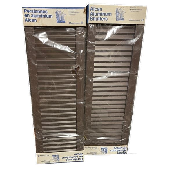 FOUR Alcan Aluminum Shutters - Enhance your curb appeal, 36cm wide, 2.5cm deep and 108cm long.