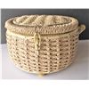 Image 1 : Circular Sewing Basket with Contents