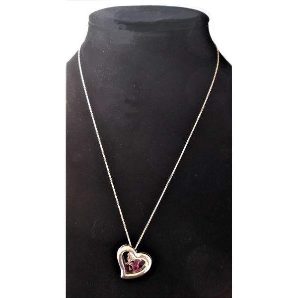 .925 Silver  Mary Kay  Heart Necklace