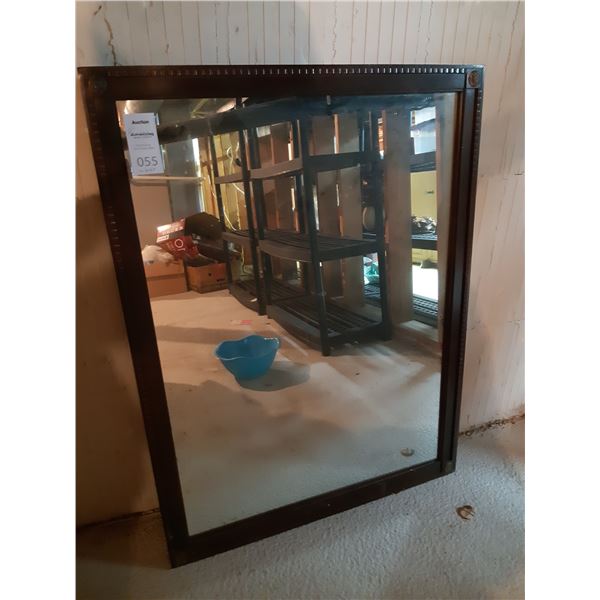 Large Wood Framed Mirror Cat B