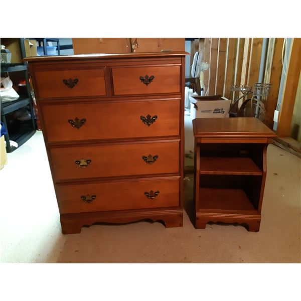 Maple Chest of Drawers and Side Cabinet Cat B