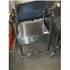 Image 2 : 2 Small Stainless Steel Carts On Wheels