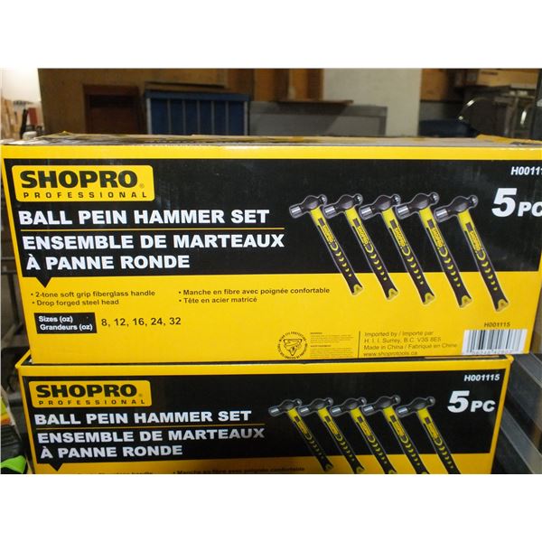 5pc Ball Pein Hammer Set