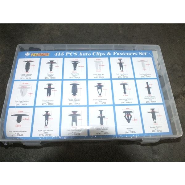 415pc Auto Clips & Fasteners Set