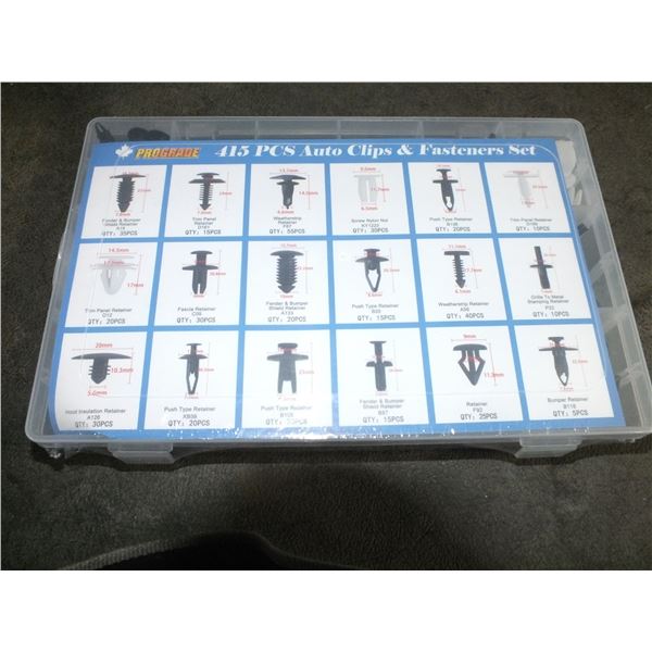 415pc Auto Clips & Fasteners Set