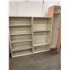 Image 1 : Wooden locker and 2 Metal shelves