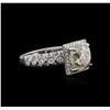 Image 1 : 18KT White Gold 3.57 ctw Diamond Ring