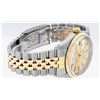 Image 4 : Rolex Mens 2 Tone Champagne Tapestry Index 36MM Datejust Wristwatch