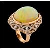 Image 4 : 22.36 ctw Opal and Diamond Ring - 14KT Rose Gold