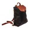 Image 2 : Longchamp Brown Black Leather Backpack Bag