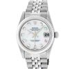 Image 2 : Rolex Womens Midsize Quickset 31mm MOP Diamond Stainless Steel Datejust Wriswatc