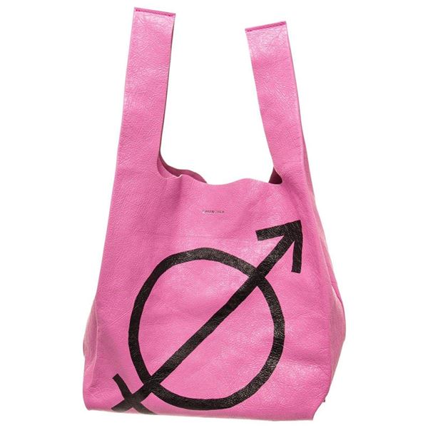 Balenciaga Pink Nylon Supermarket Shoulder Bag