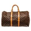 Image 1 : Louis Vuitton Brown Monogram Keepall 45cm Travel Bag