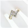 Image 3 : 14k Gold 1.74 ctw Round Diamond Solitaire & Princess Cut Bypass Engagement Ring