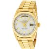 Image 2 : Rolex Mens 18K Yellow Gold Silver Diamond Quickset President Wristwatch