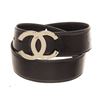 Image 1 : Chanel Black Leather CC Belt