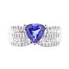 Image 2 : 2.54 ctw Tanzanite And Diamond Wide Band - 14KT White Gold