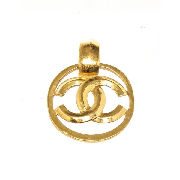 Chanel Gold Single Large CC Necklace