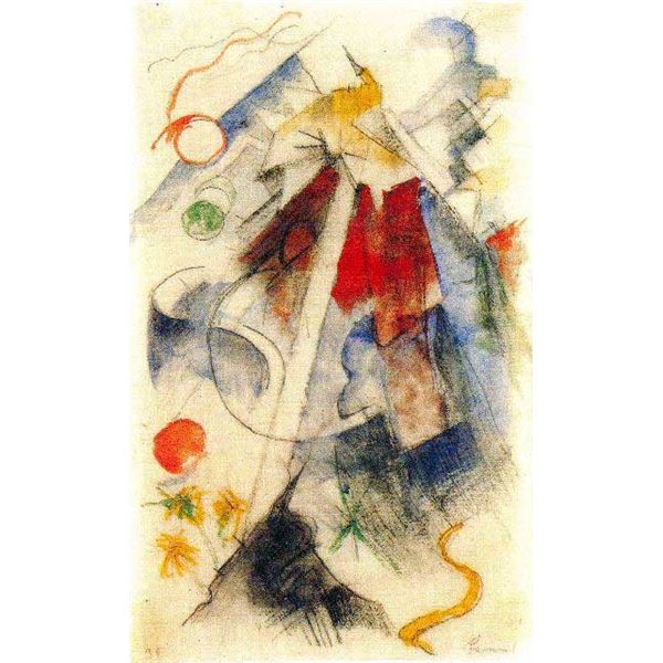 Franz Marc - Sketch of the Brenner Road