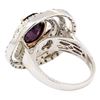 Image 3 : 4.92 ctw Oval Mixed Lavender Spinel And Round Brilliant Cut Diamond Ring - 18KT