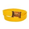 Image 1 : Hermes Yellow Canvas H Belt