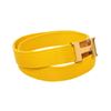 Image 2 : Hermes Yellow Canvas H Belt