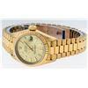 Image 9 : Rolex Ladies 18K Yellow Gold Champagne Index Quickset Datejust President Wristwa