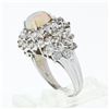 Image 9 : Vintage 14k Gold 7.50 ctw Round Cabochon Opal & Diamond Cocktail Statement Ring