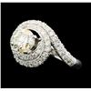 Image 1 : 14KT White Gold 2.24 ctw Diamond Ring