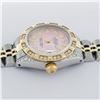 Image 5 : Rolex Ladies 2 Tone Pink MOP Diamond Lugs & Pyramid Datejust Wriswatch