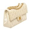 Image 2 : Chanel Beige Lambskin Leather Classic Double Flap Bag