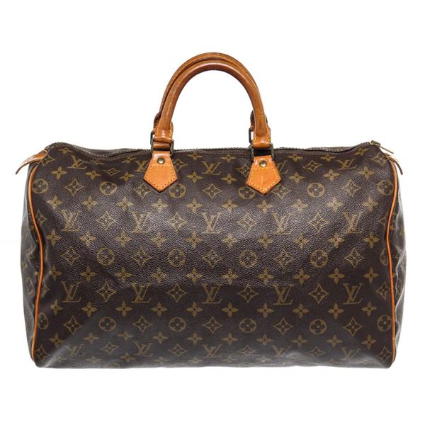 Louis Vuitton Brown Monogram Speedy 40cm Satchel Bag