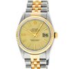 Image 2 : Rolex Mens Quickset Sapphire 18K Yellow Gold And Stainless Steel Champagne Index