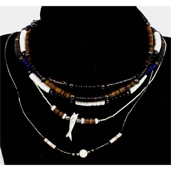 5 Choctaw Chickasaw Beaded Choker Necklaces