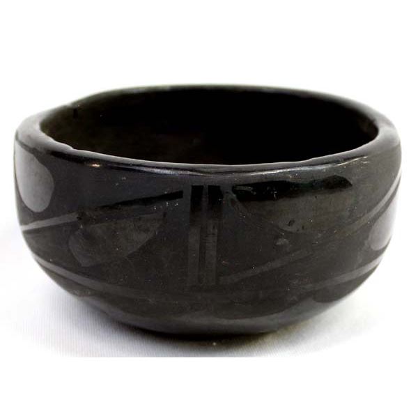 Historic Santa Clara Black on Black Pottery Bowl