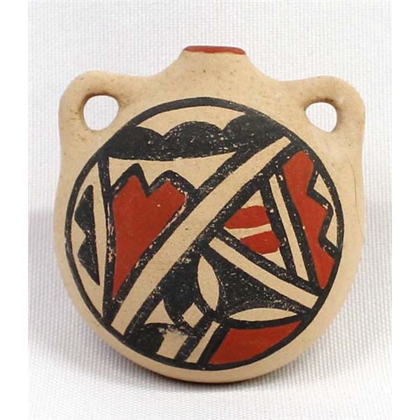 Native American Miniature Laguna Pottery Canteen