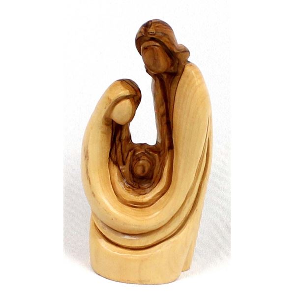 Carved Olive Wood Holy Family