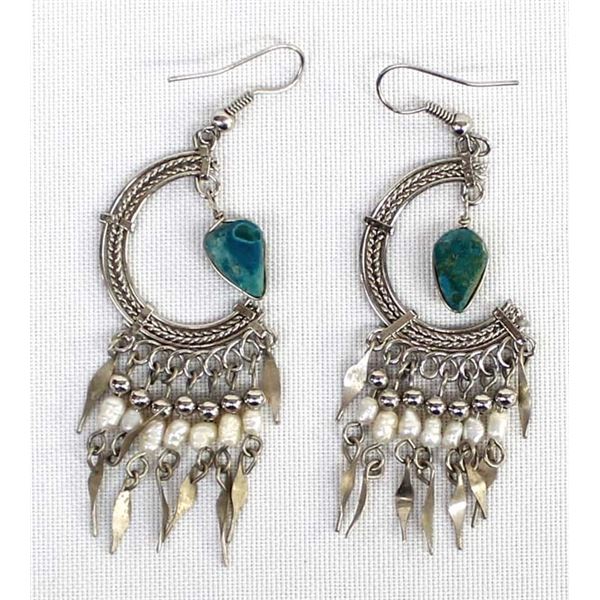 Peruvian Chrysocolla Earrings