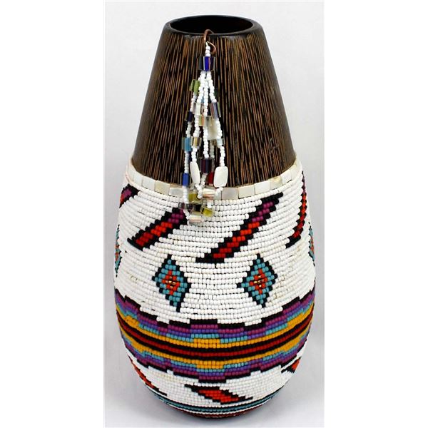 Beaded Vase by Kathy Kills Thunder