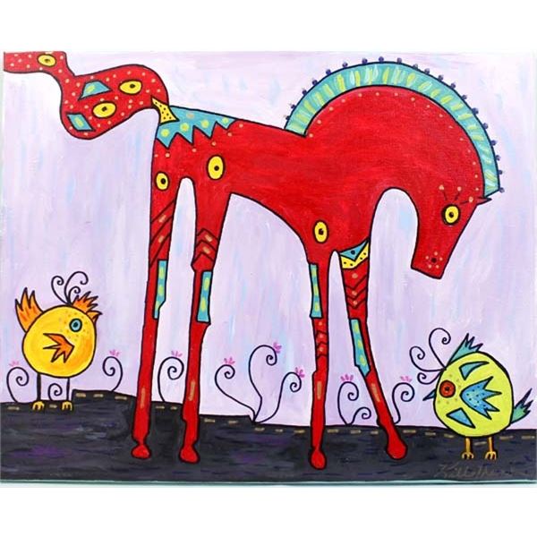 Original Acrylic Painting by Kathy Kills Thunder